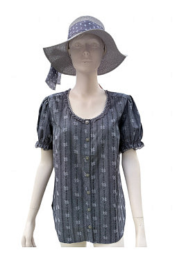 Edelweiss Bluse leicht 100% Cotton ele..
